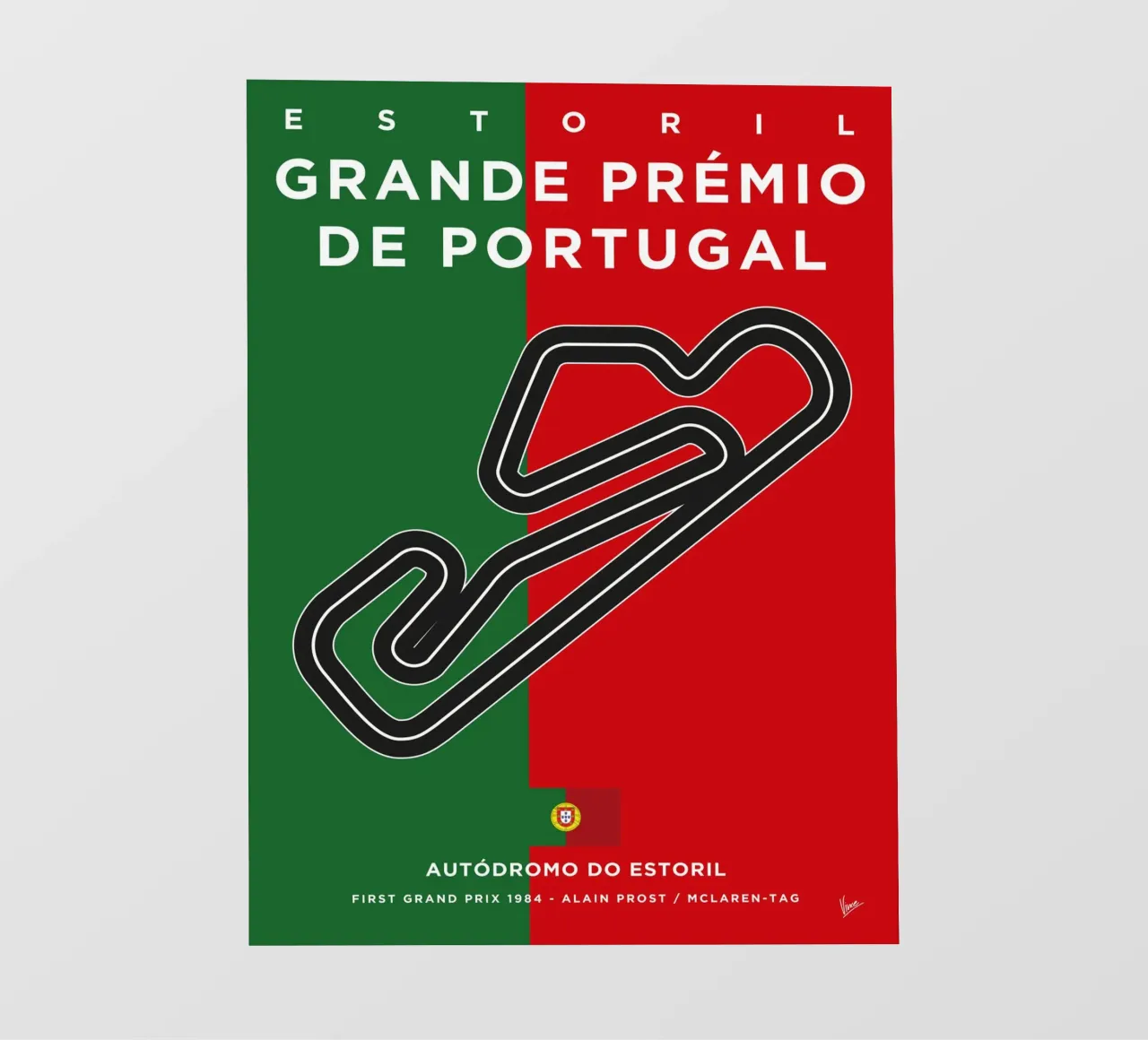 1984 F1 Estoril Race Track telo in pvc da Formula Art