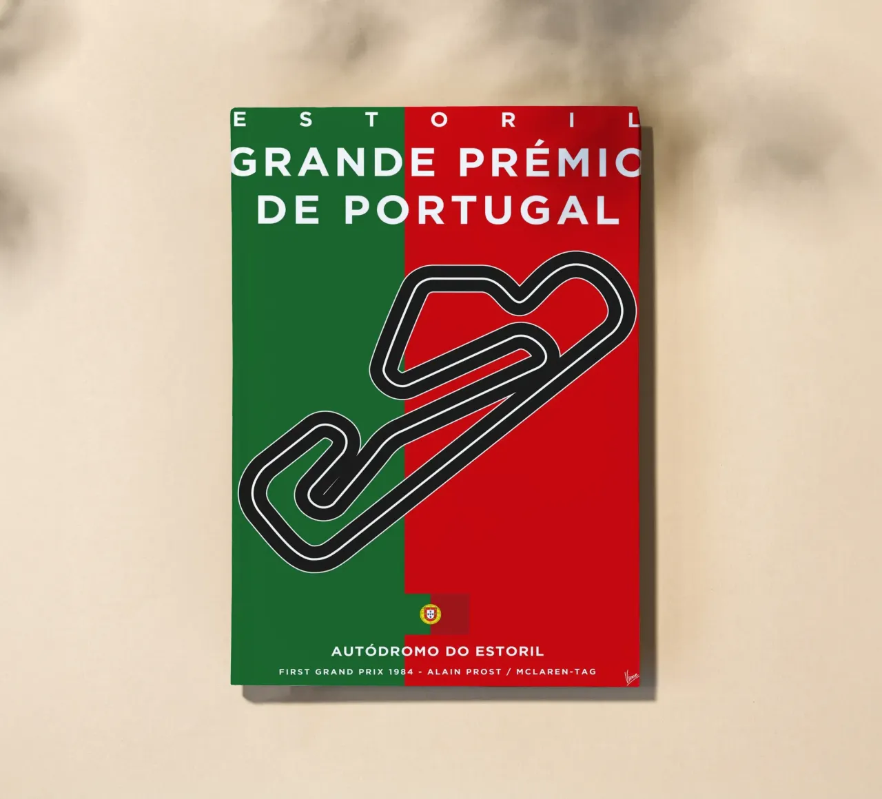 1984 F1 Estoril Race Track notebook by Formula Art