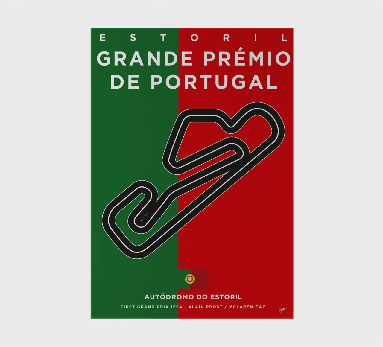 1984 F1 Estoril Race Track notebook by Formula Art