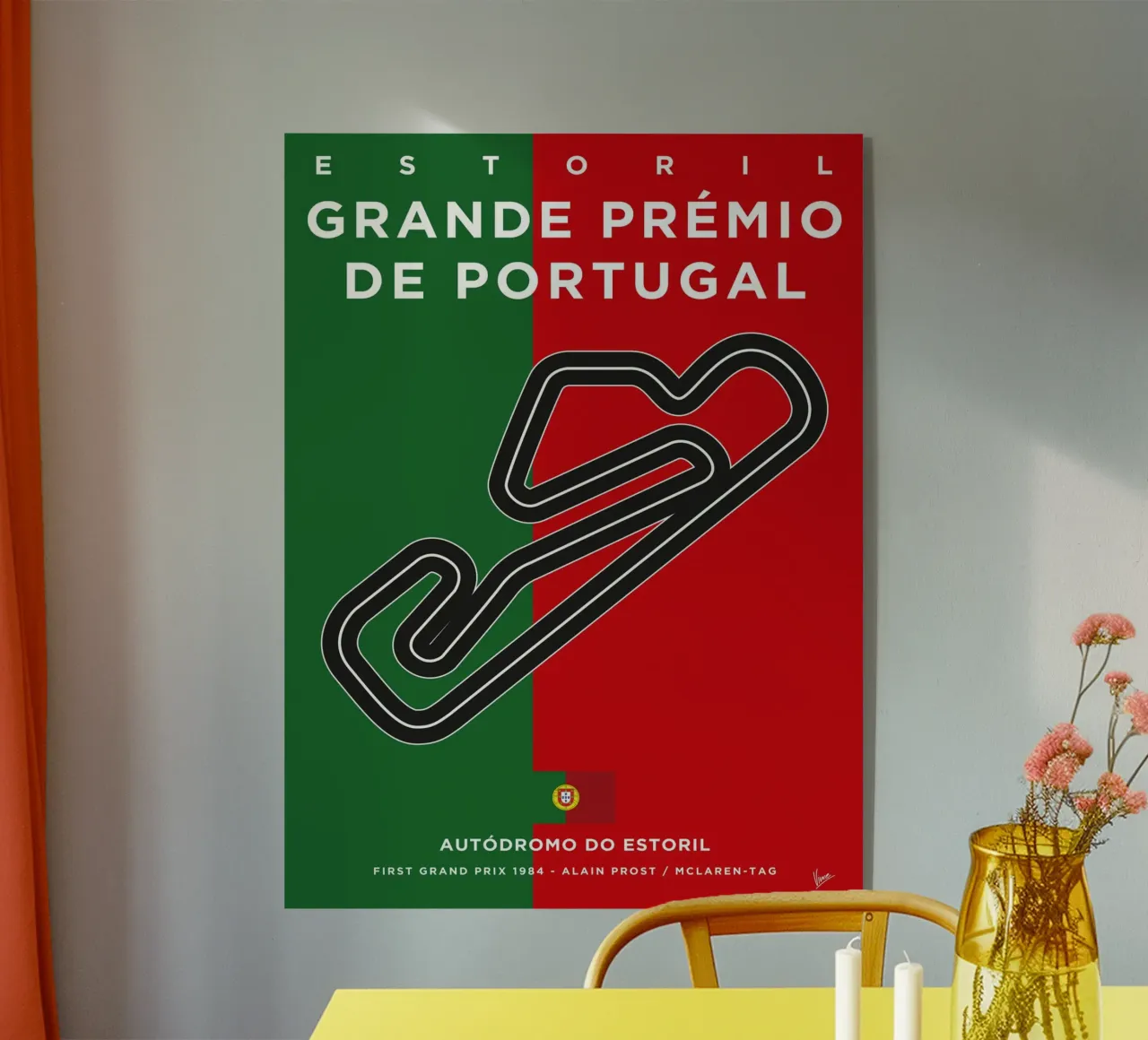 1984 F1 Estoril Race Track plexiglass da Formula Art