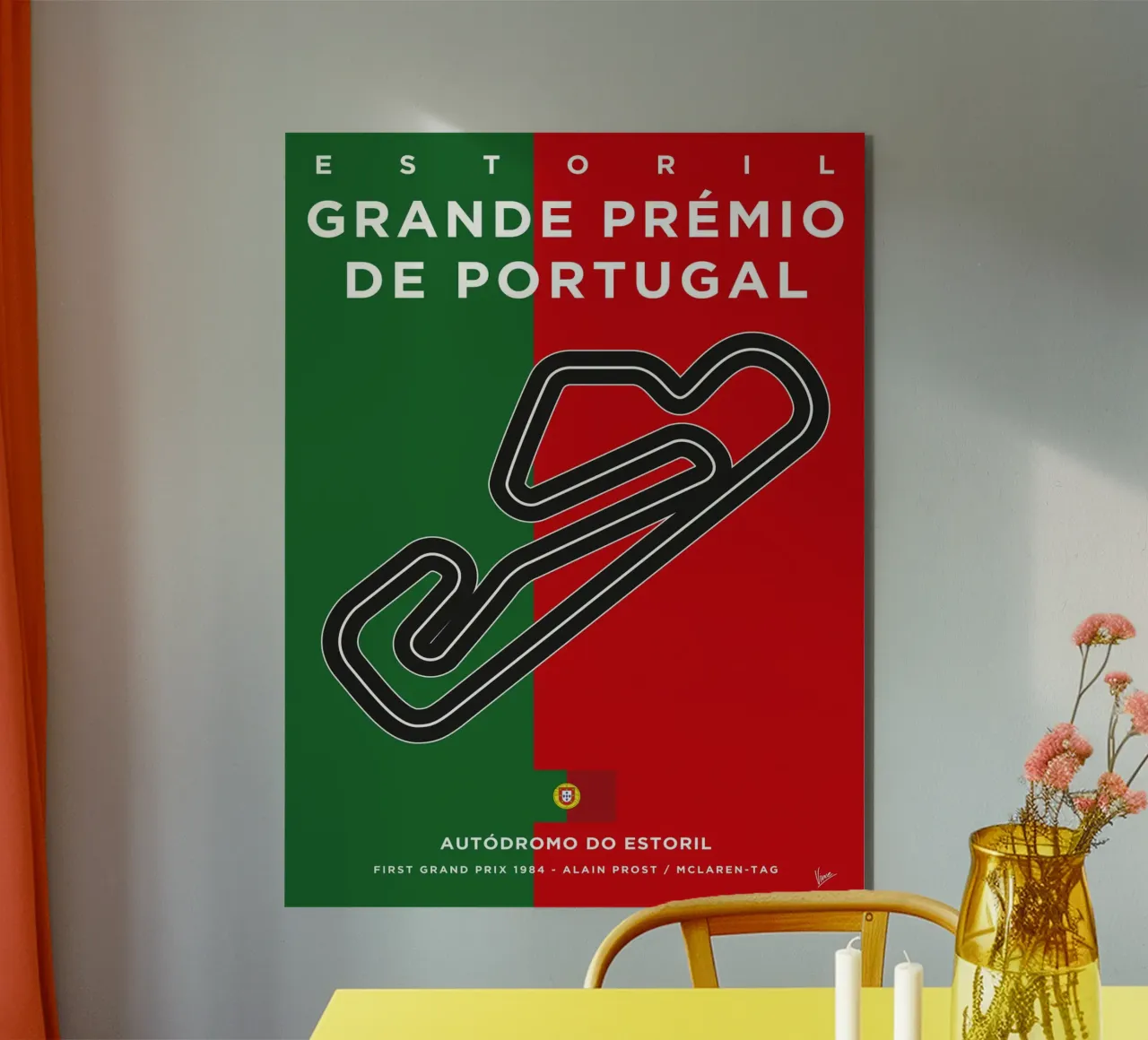 1984 F1 Estoril Race Track alluminio dibond da Formula Art
