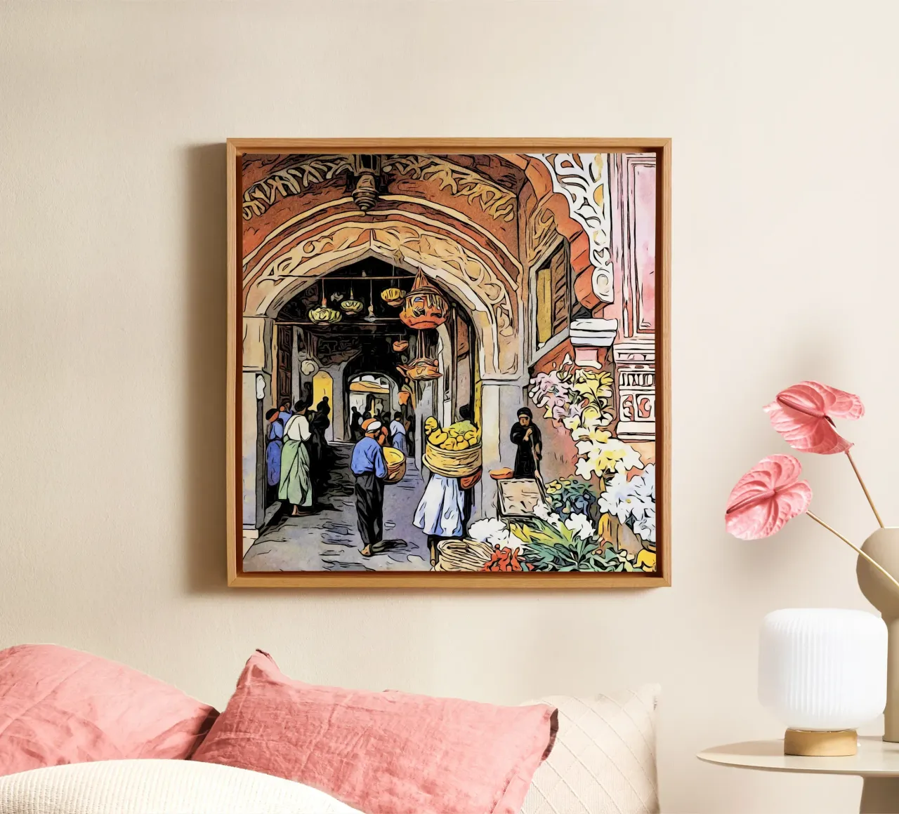 India, motif 10 canvas with Floater frame by ZAMART