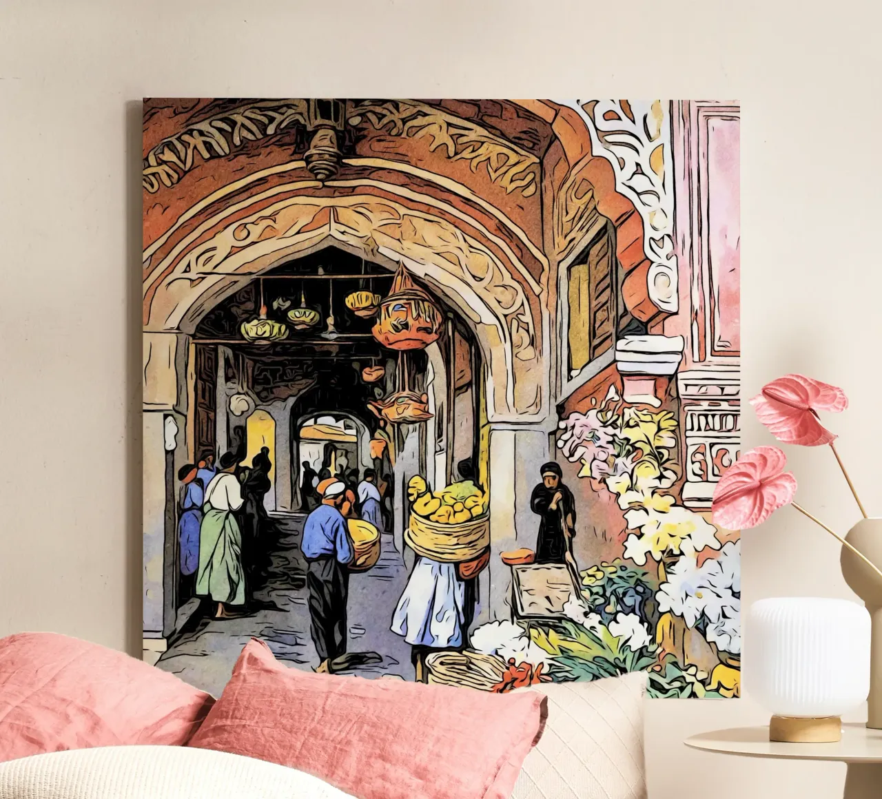 India, motif 10 canvas with Floater frame by ZAMART