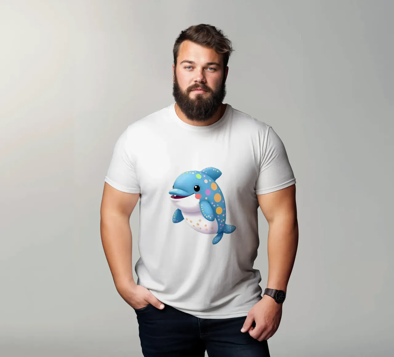 Delphin_1a t-shirt da Tierisch bunt by LK
