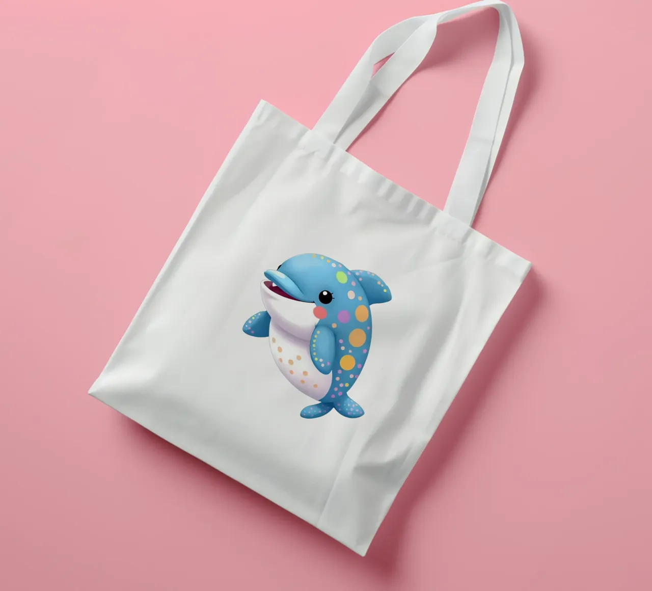 Delphin_1a borsa in juta da Tierisch bunt by LK