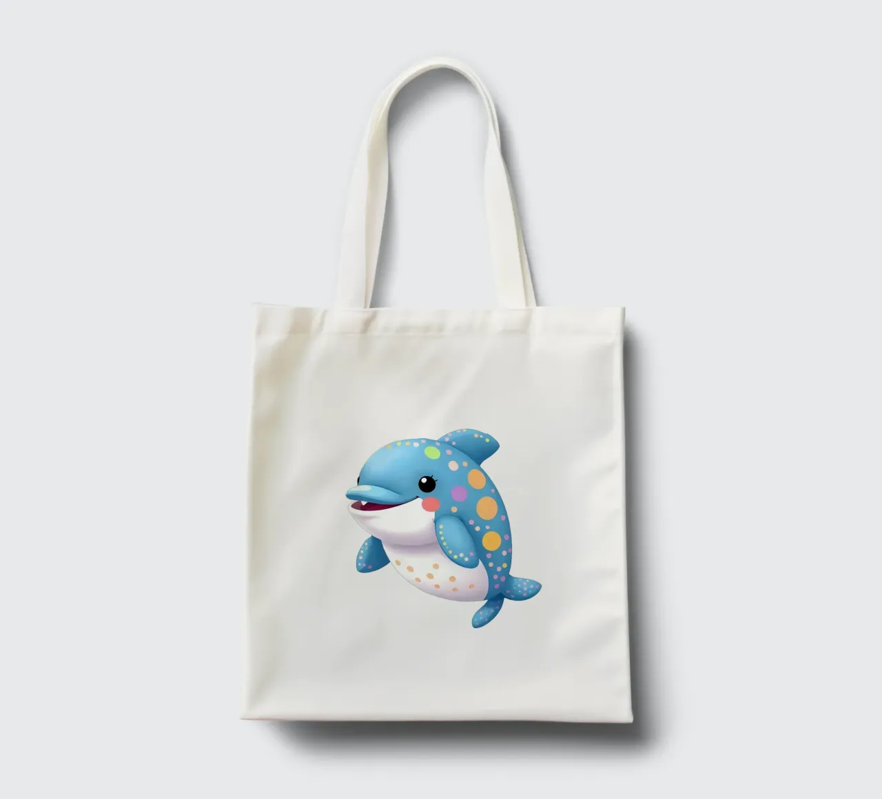 Delphin_1a borsa in juta da Tierisch bunt by LK