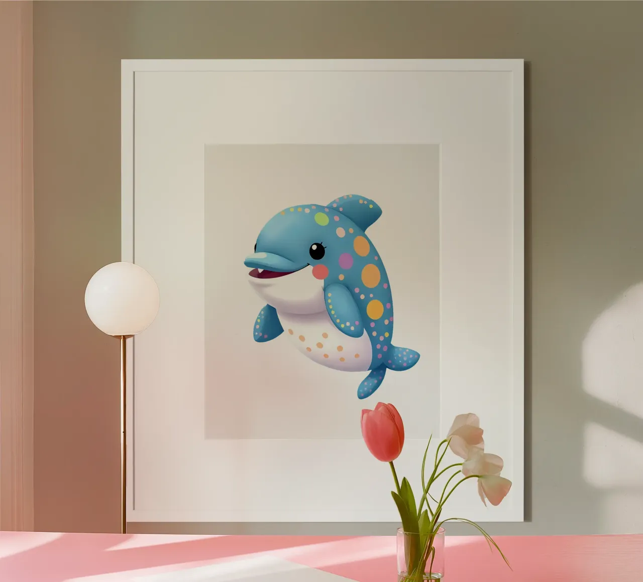 Delphin_1a carta hahnemühle da Tierisch bunt by LK