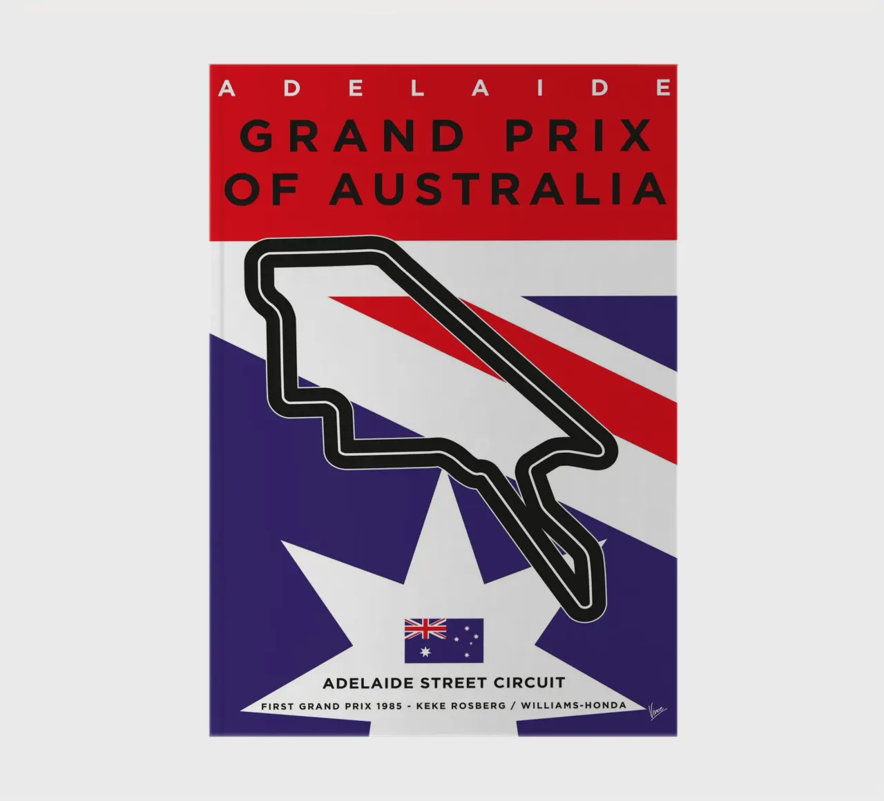 1985 F1 ADELAIDE Race Track diario da Formula Art