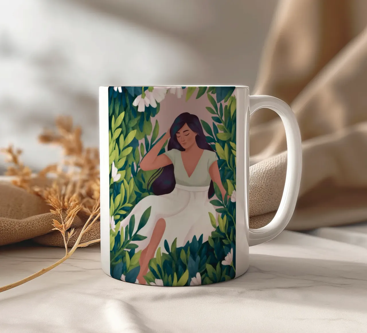 Armonia della natura in fiore tazza in ceramica da Atelier Tiga