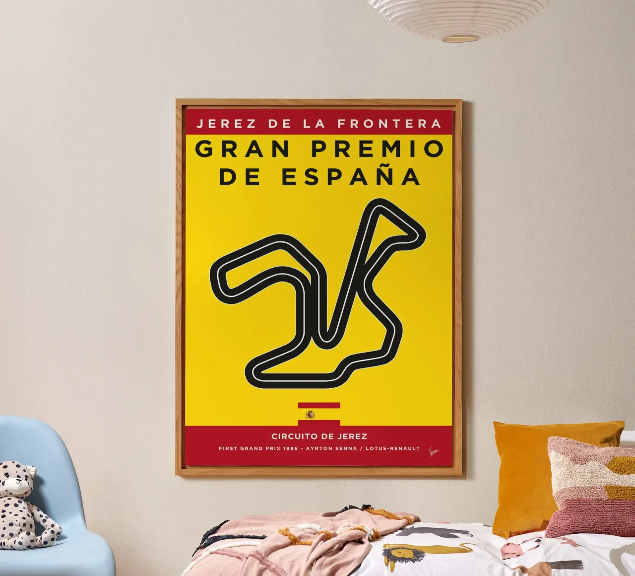 1986 F1 JEREZ Race Track alluminio dibond da Formula Art