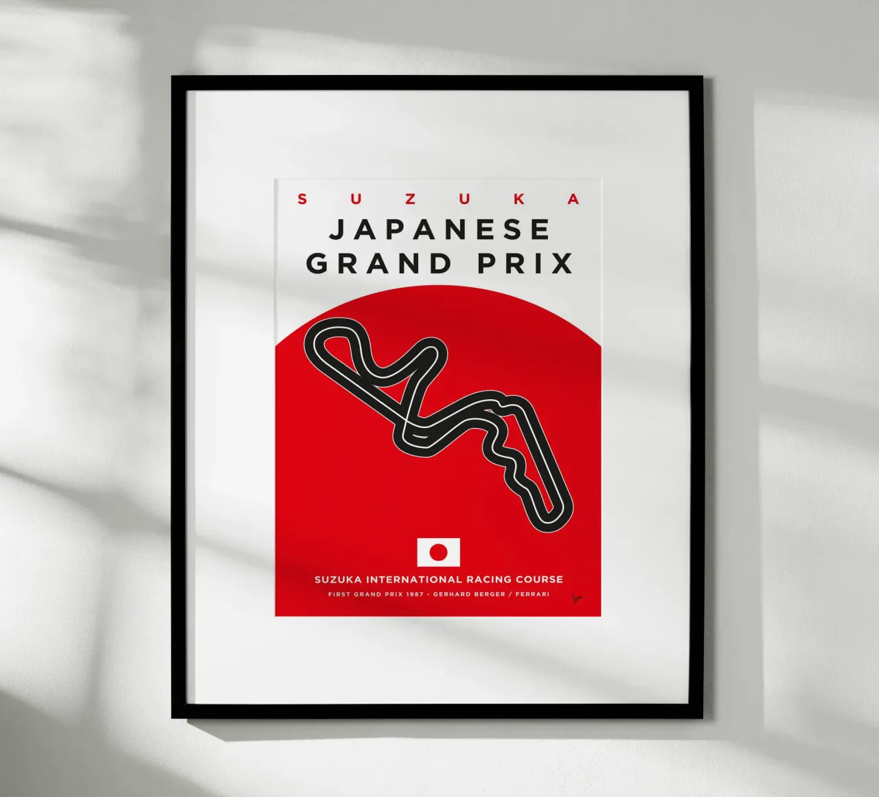 1987 F1 SUZUKA Race Track poster da Formula Art
