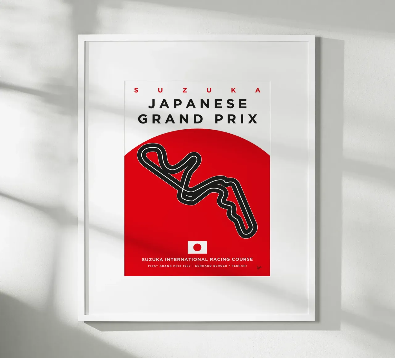1987 F1 SUZUKA Race Track poster da Formula Art