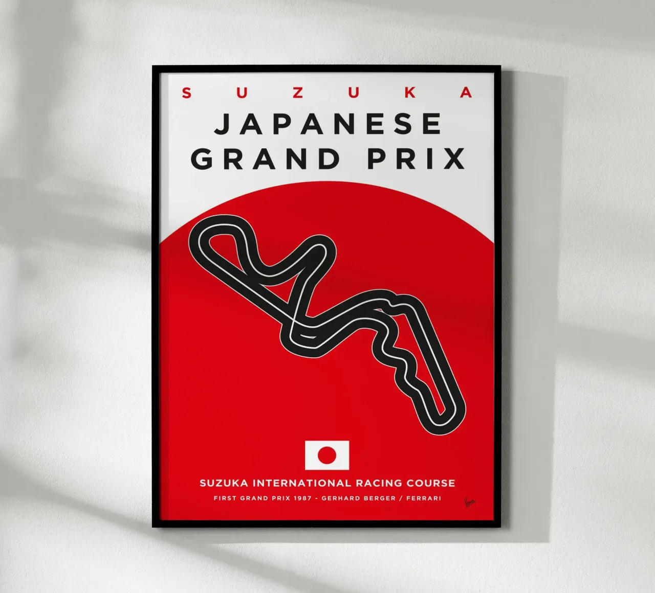 1987 F1 SUZUKA Race Track poster da Formula Art