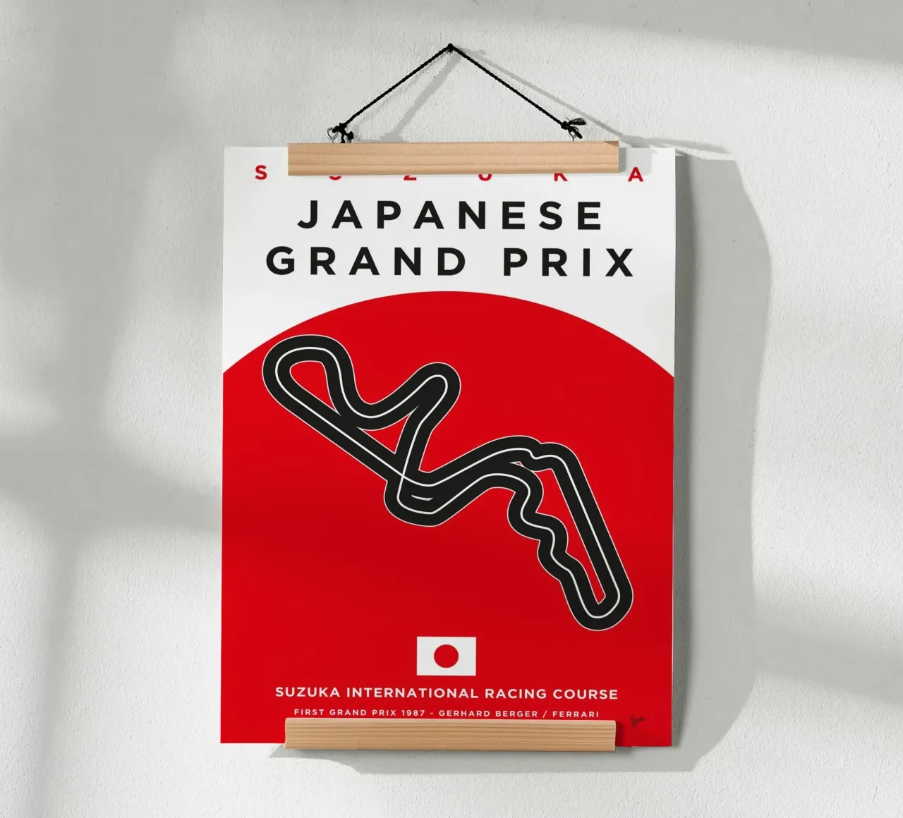1987 F1 SUZUKA Race Track poster da Formula Art