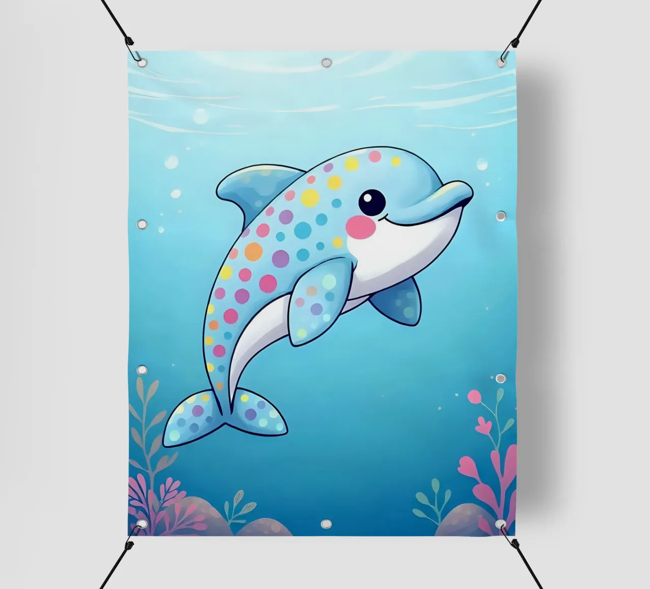 Delphin_2 telo in pvc da Tierisch bunt by LK