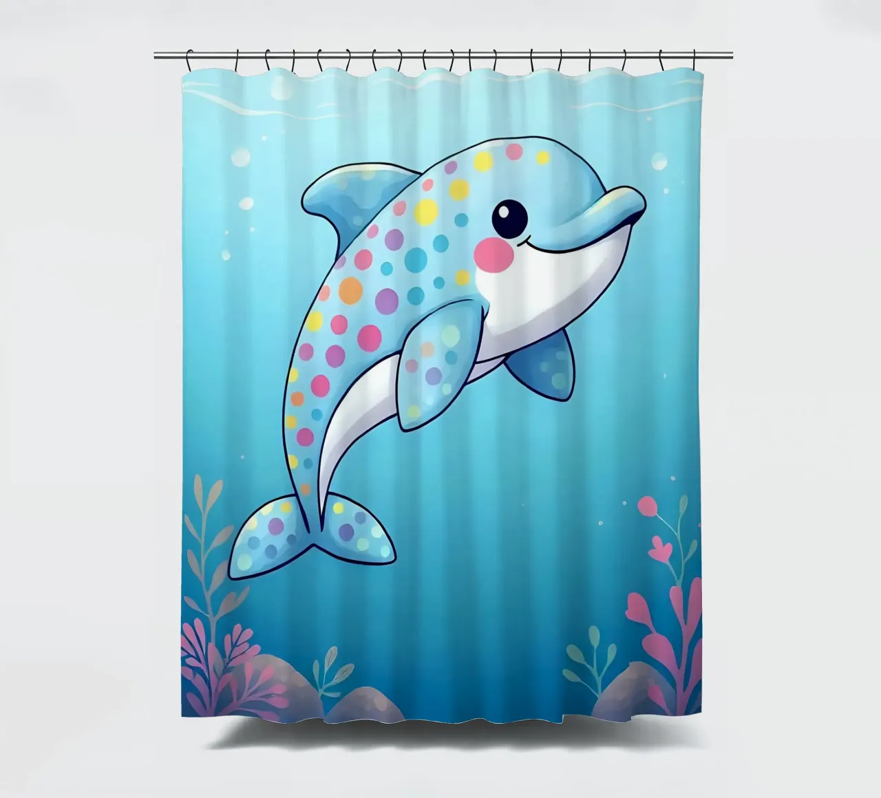 Delphin_2 tenda da doccia da Tierisch bunt by LK