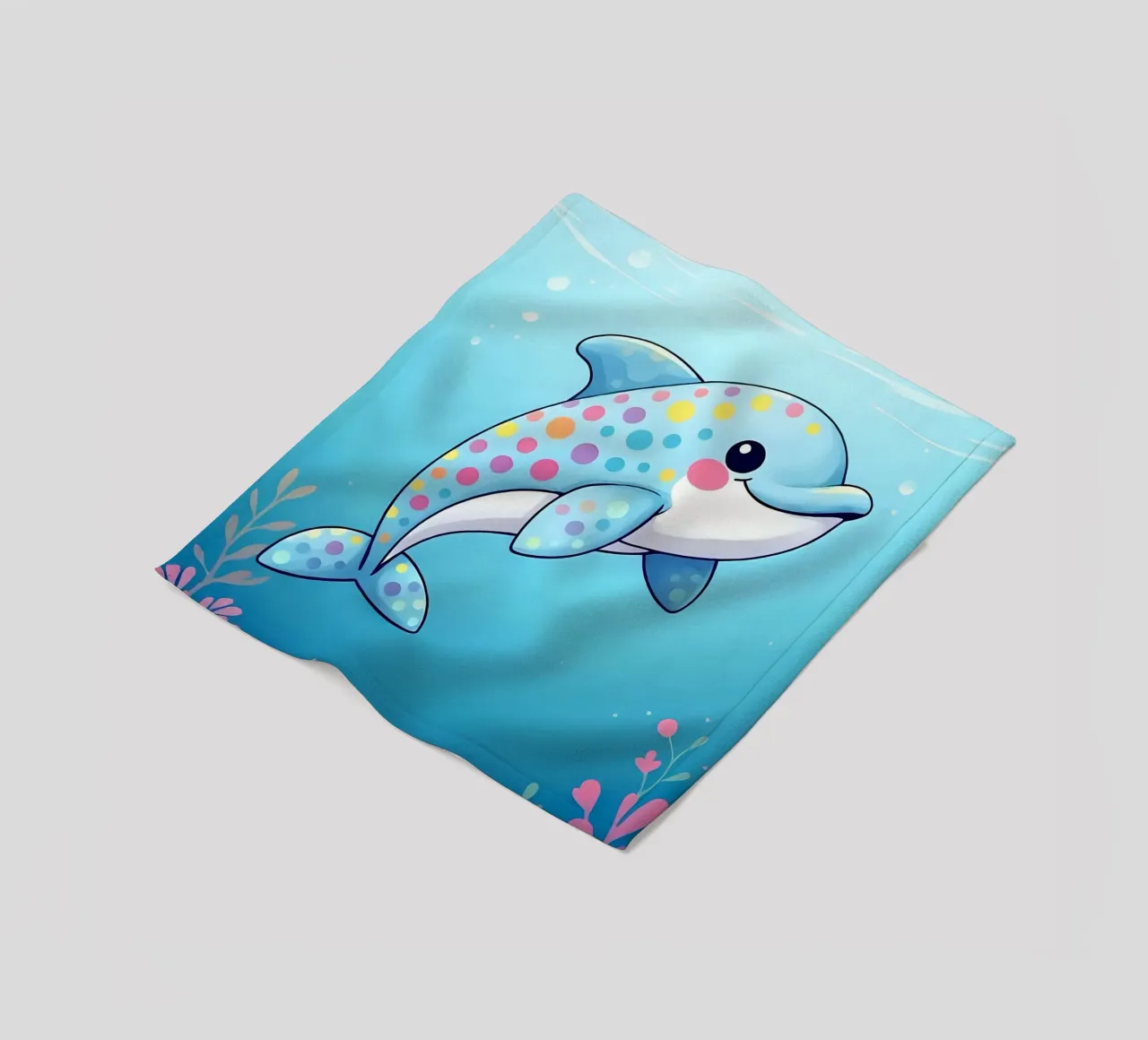 Delphin_2 coperta in pile da Tierisch bunt by LK