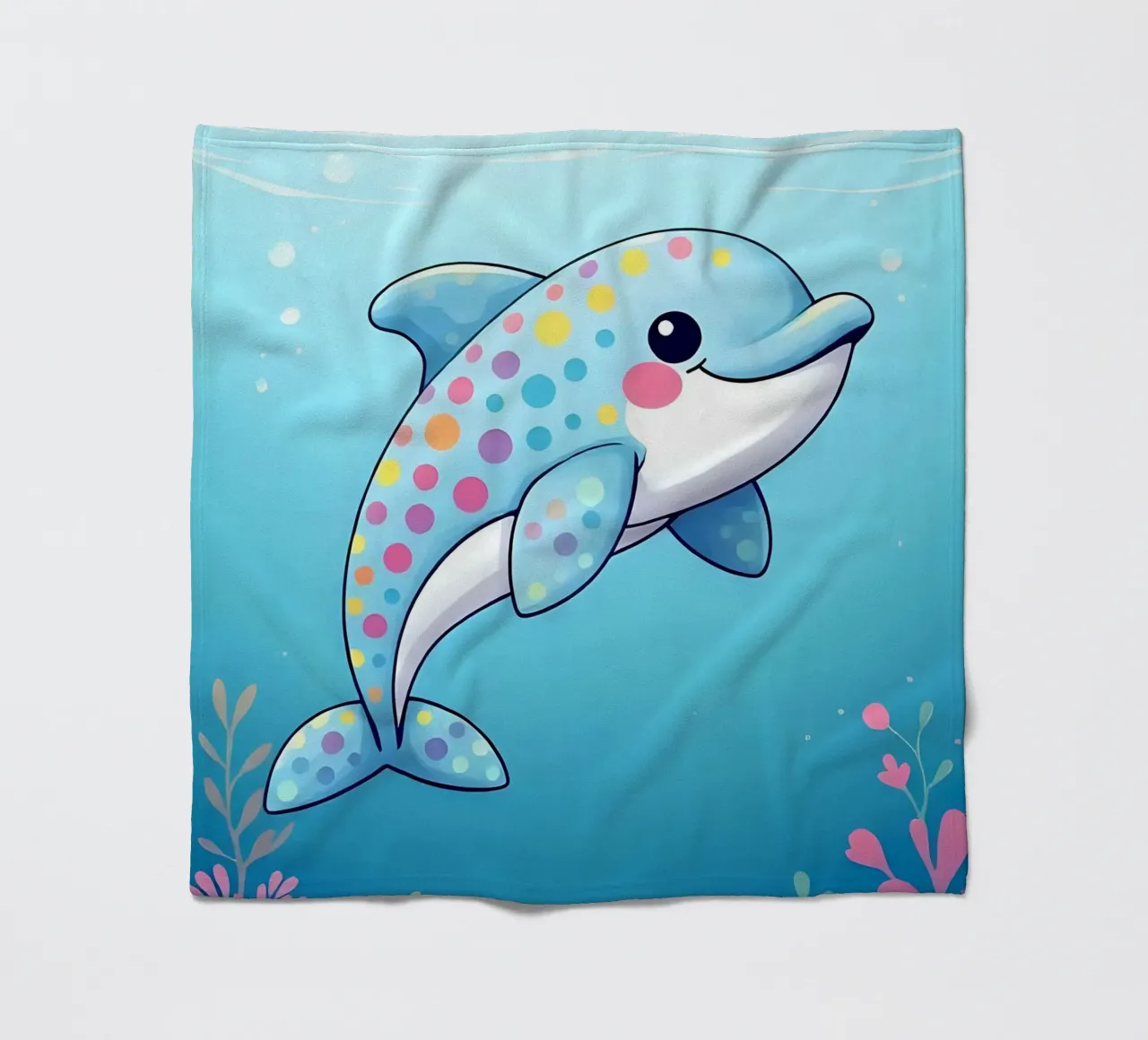 Delphin_2 coperta in pile da Tierisch bunt by LK