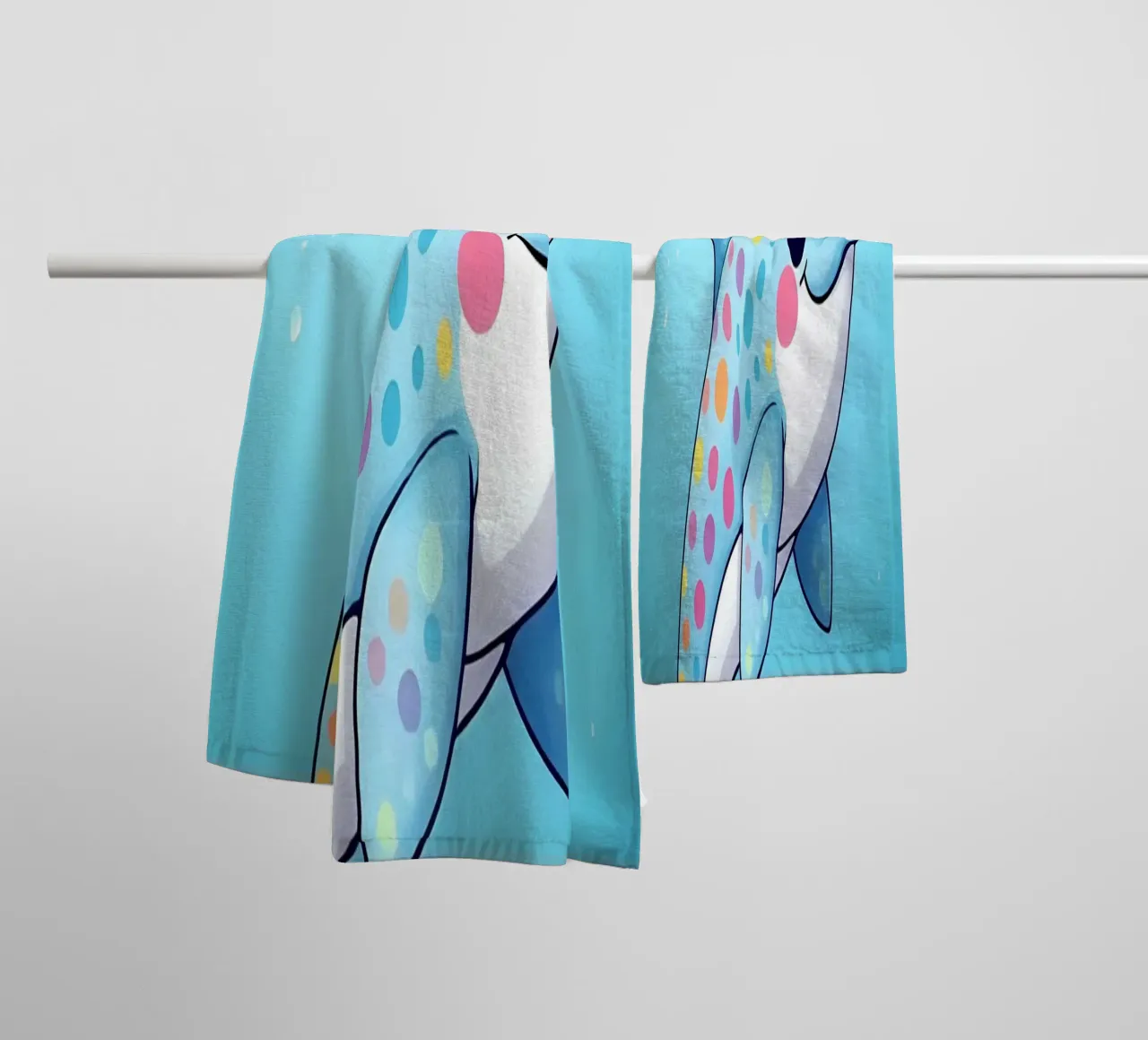 Delphin_2 asciugamano da bagno da Tierisch bunt by LK