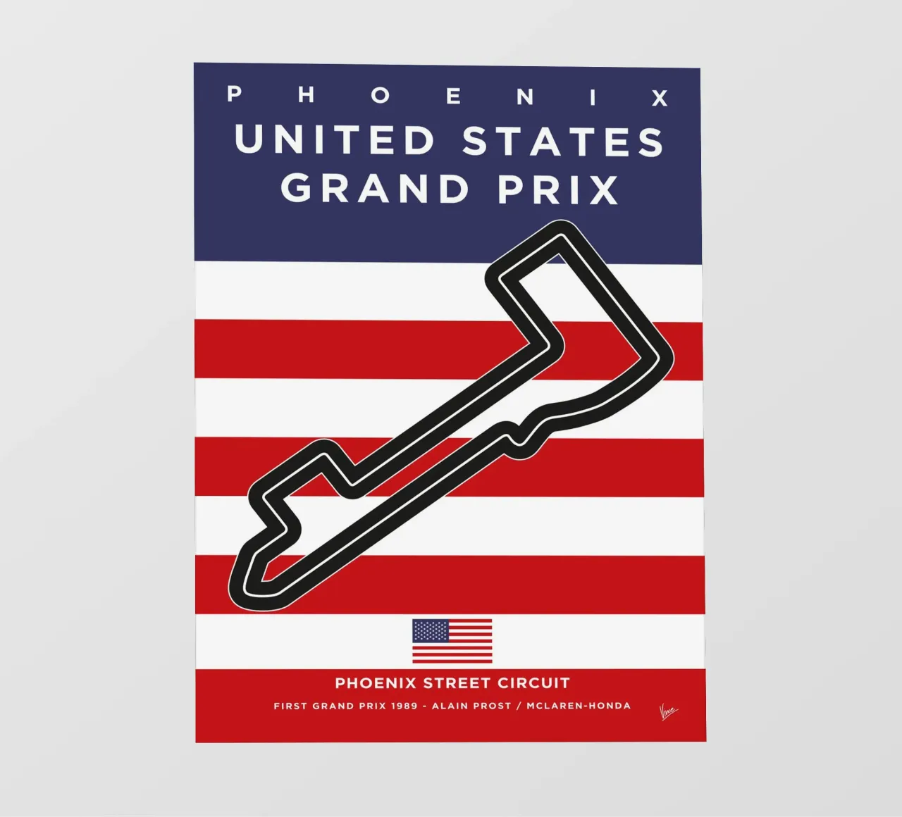 1989 F1 Phoenix Race Track telo in pvc da Formula Art