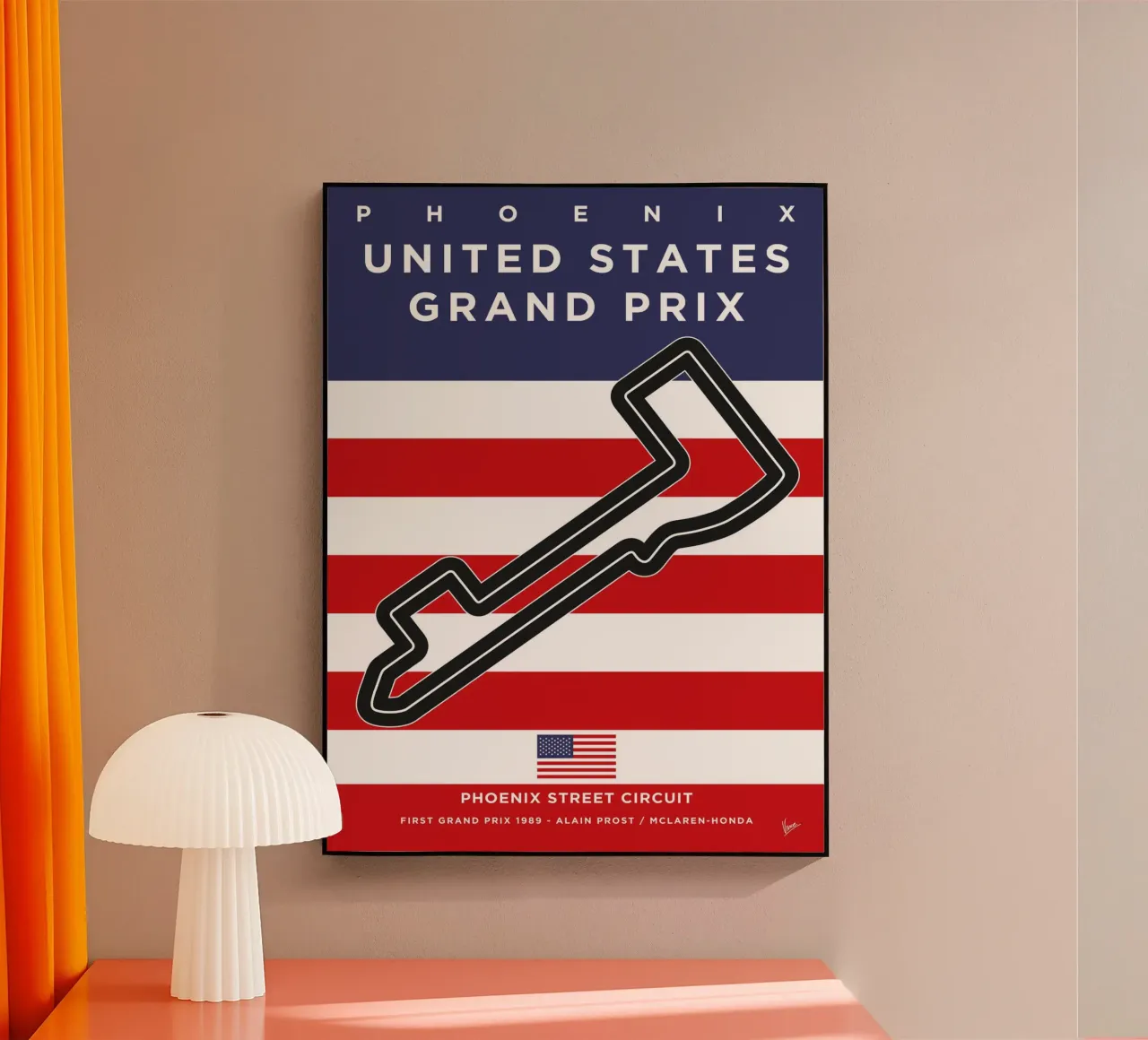 1989 F1 Phoenix Race Track plexiglass da Formula Art