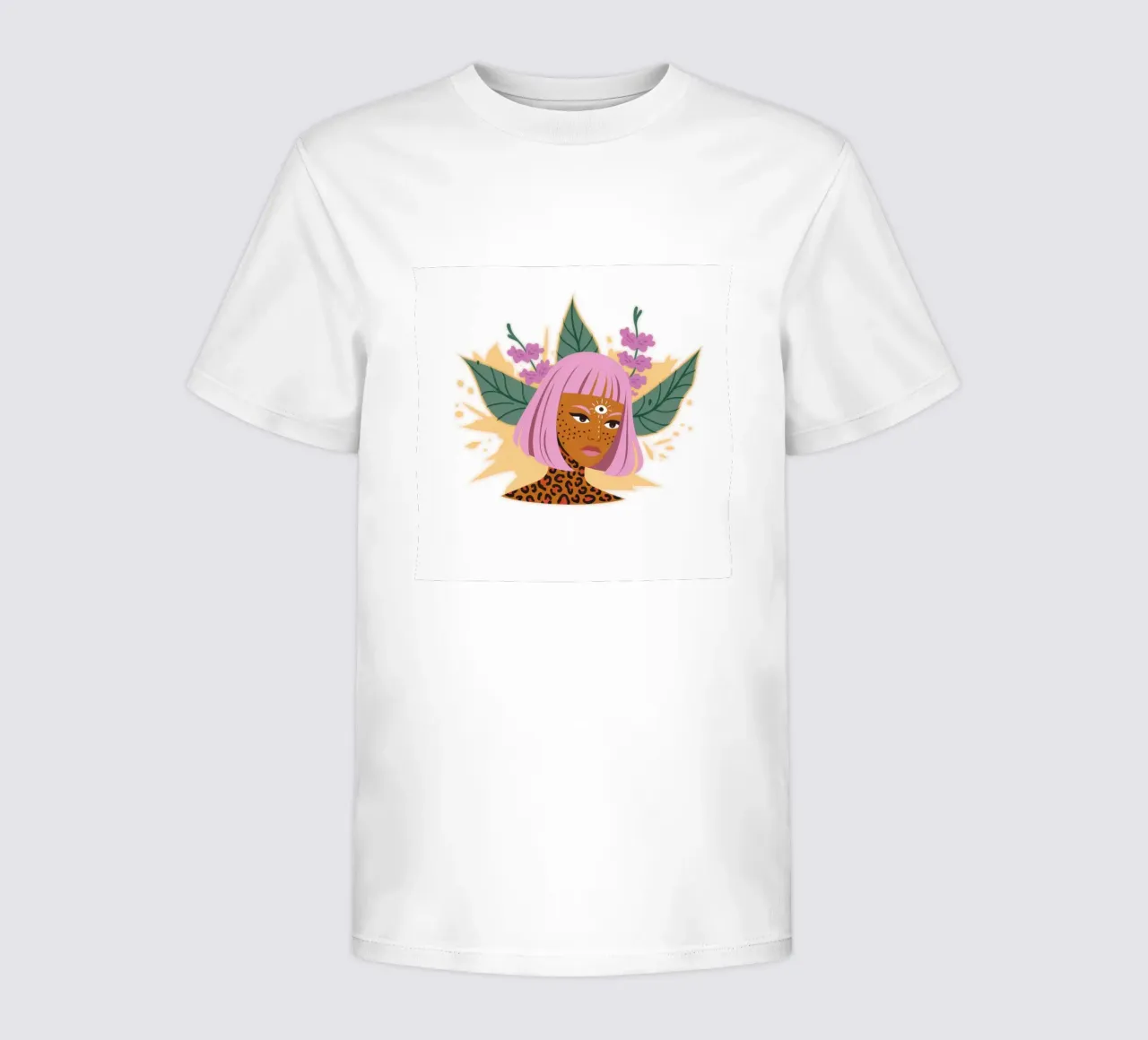 Ritratto botanico in grassetto t-shirt bambini da Atelier Tiga