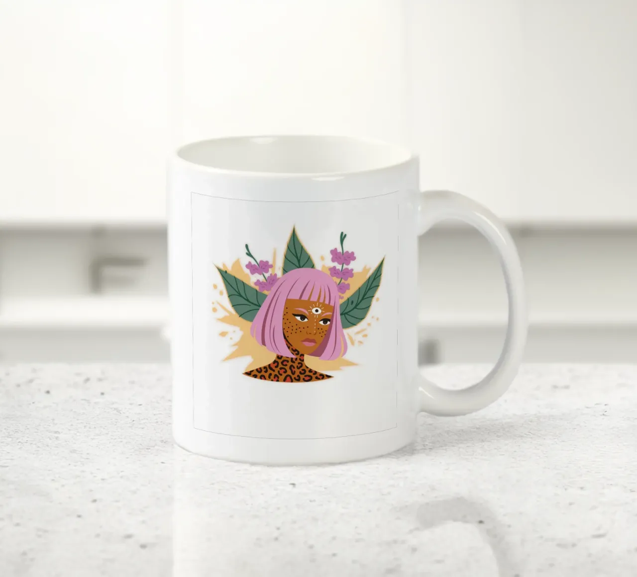 Ritratto botanico in grassetto tazza in ceramica da Atelier Tiga
