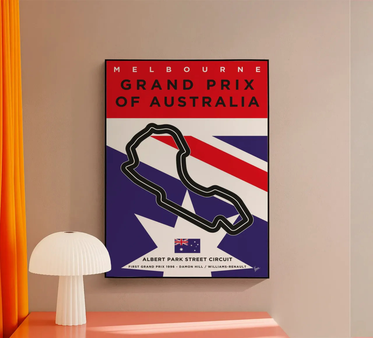 1996 F1 MELBOURNE Race Track plexiglass da Formula Art