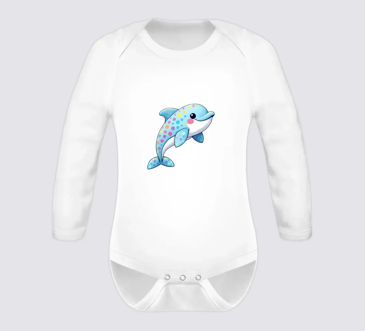 Delphin_2a body neonato maniche lunghe da Tierisch bunt by LK
