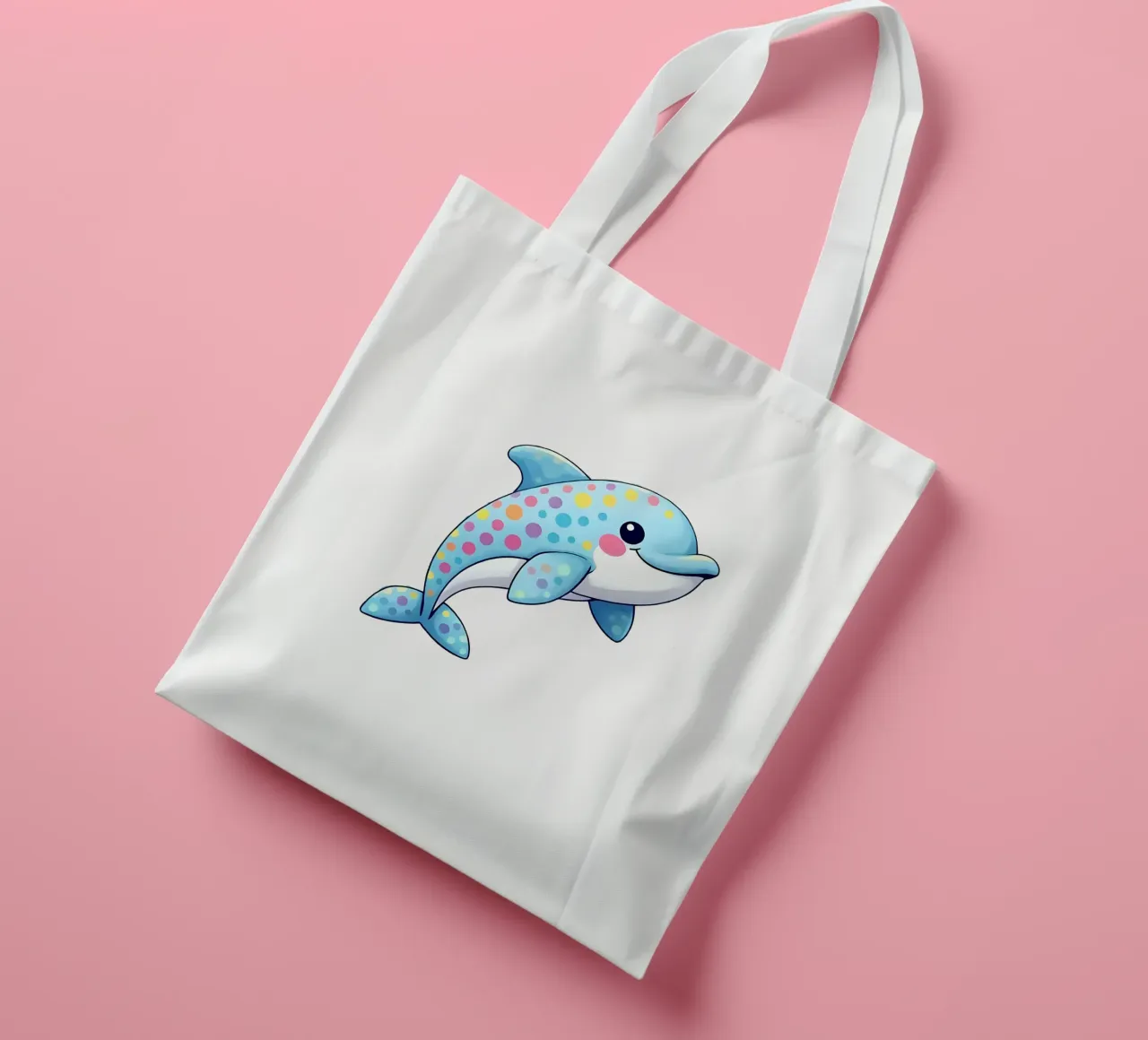 Delphin_2a borsa in juta da Tierisch bunt by LK