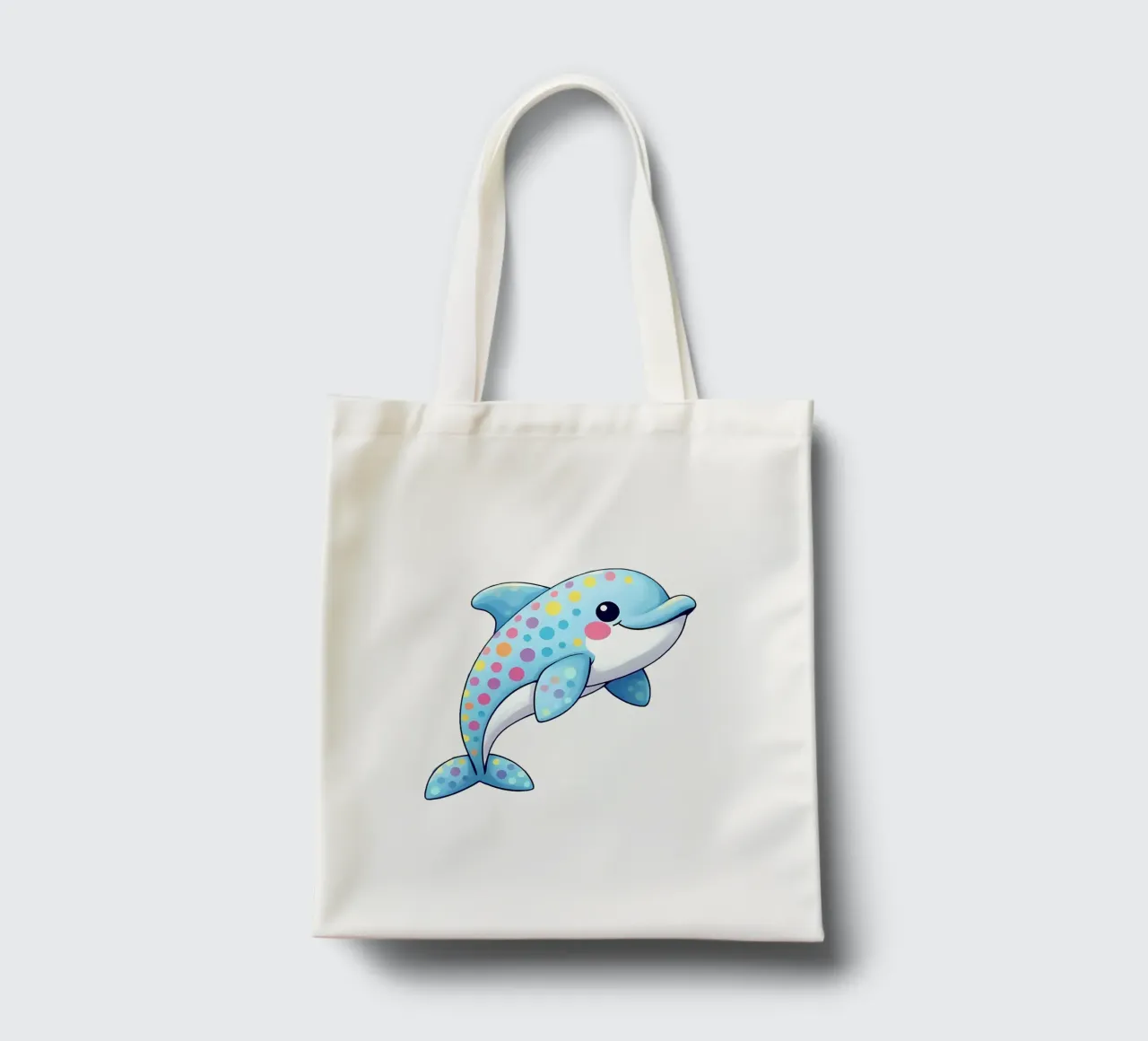 Delphin_2a borsa in juta da Tierisch bunt by LK