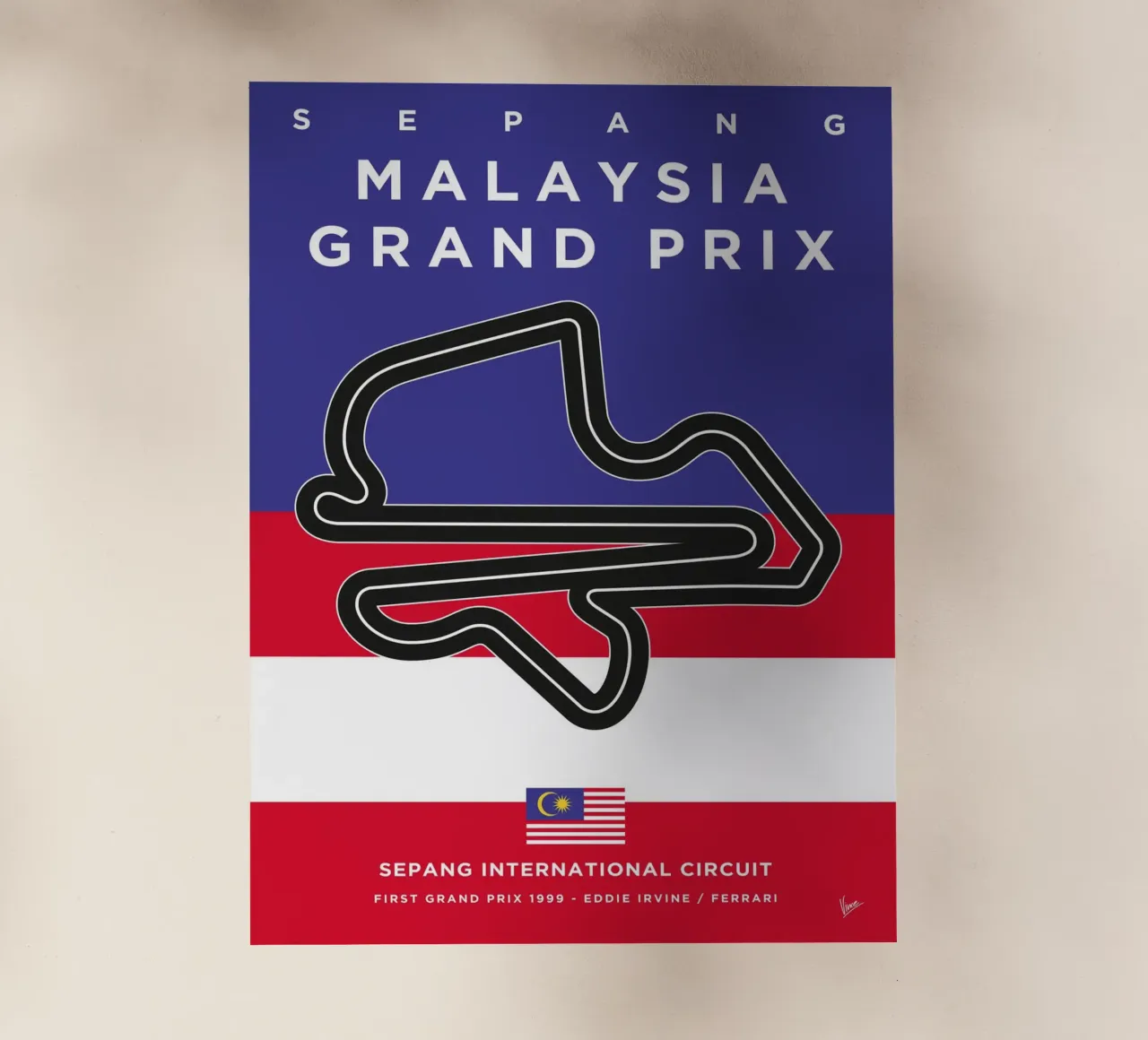 1999 F1 SEPANG Race Track pellicola backlit da Formula Art