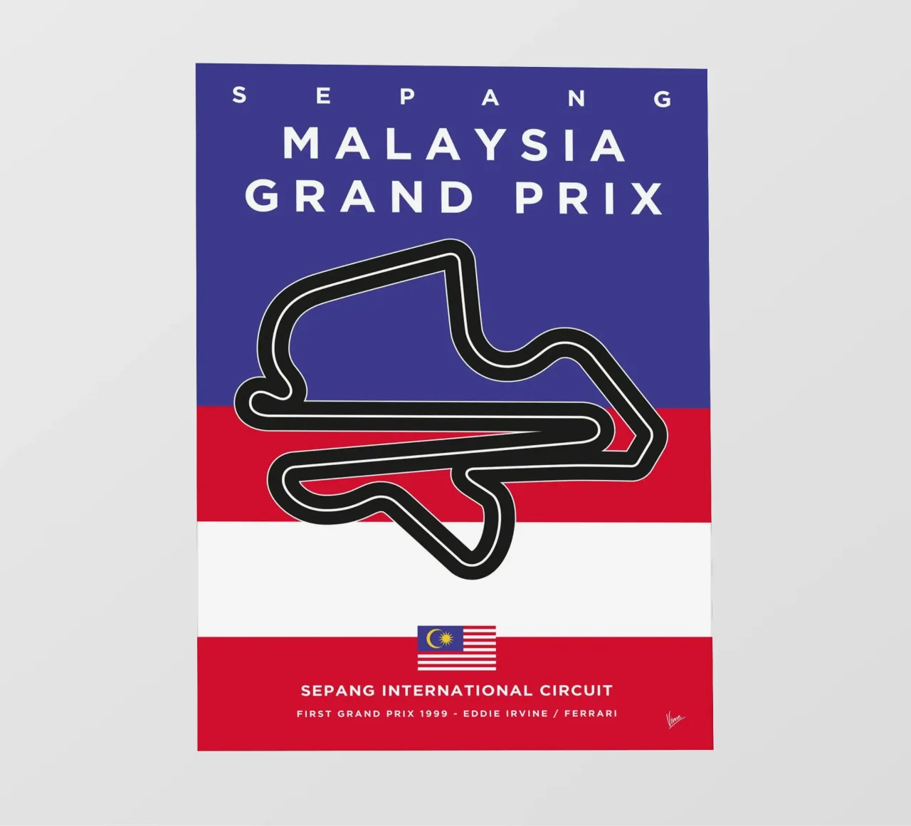 1999 F1 SEPANG Race Track pellicola backlit da Formula Art