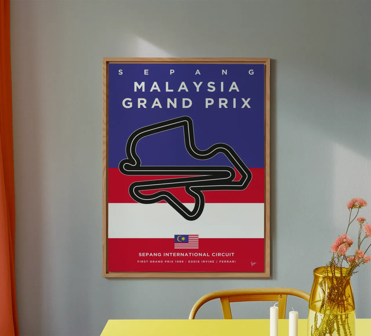 1999 F1 SEPANG Race Track alluminio dibond da Formula Art