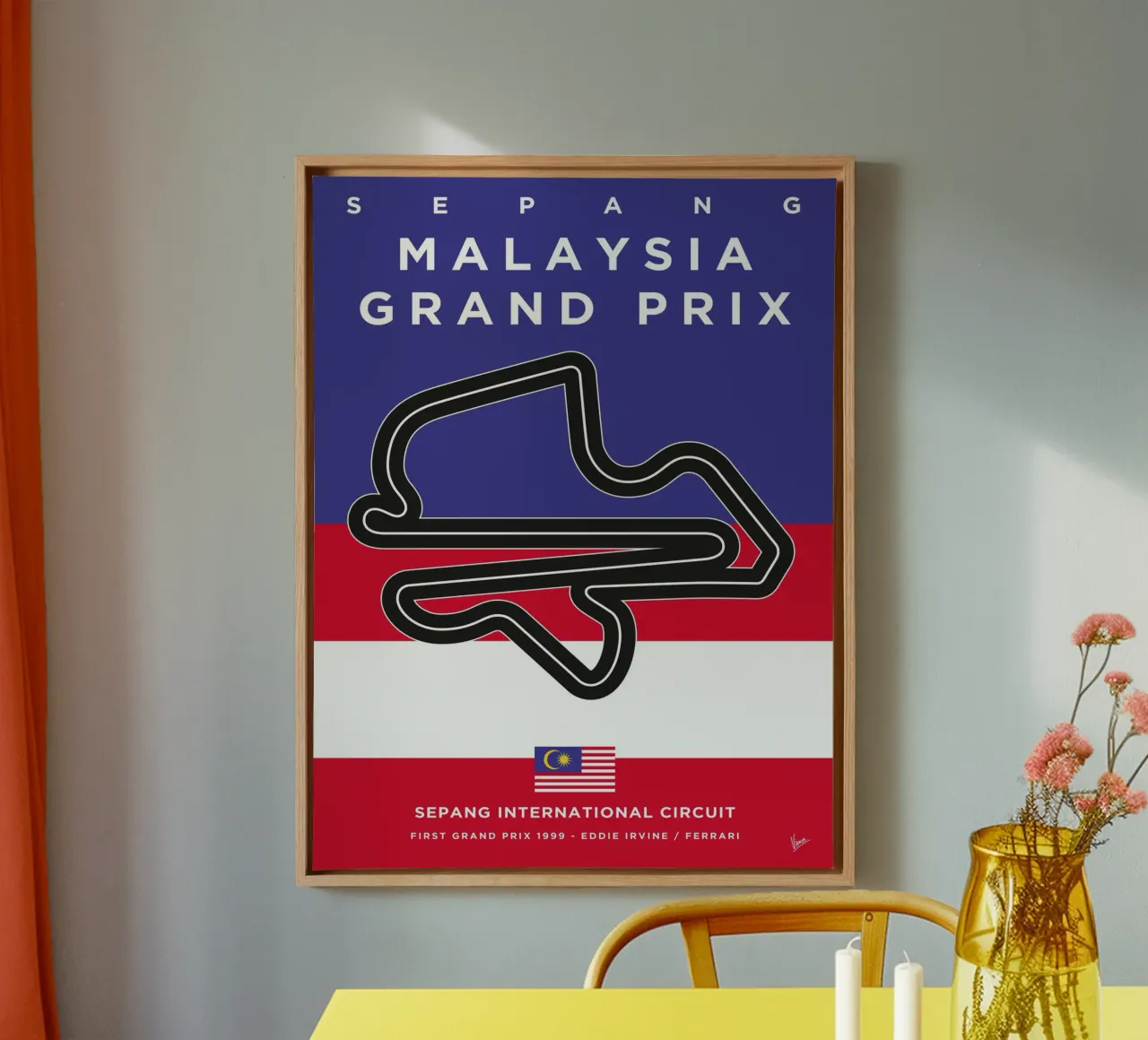 1999 F1 SEPANG Race Track tela da Formula Art