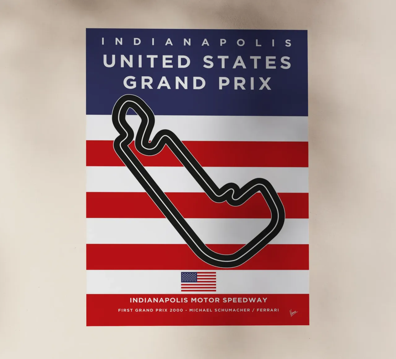 2000 F1 Indianapolis Race Track pellicola backlit da Formula Art