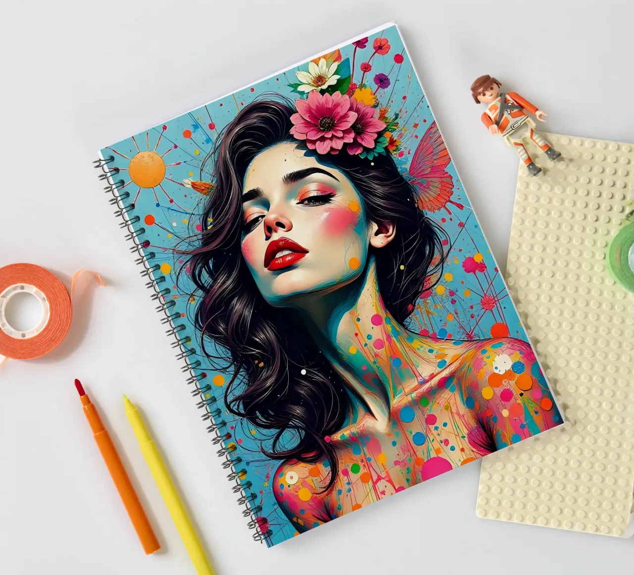 Style_A_19 spiral notebook by AI-Portraits by LK