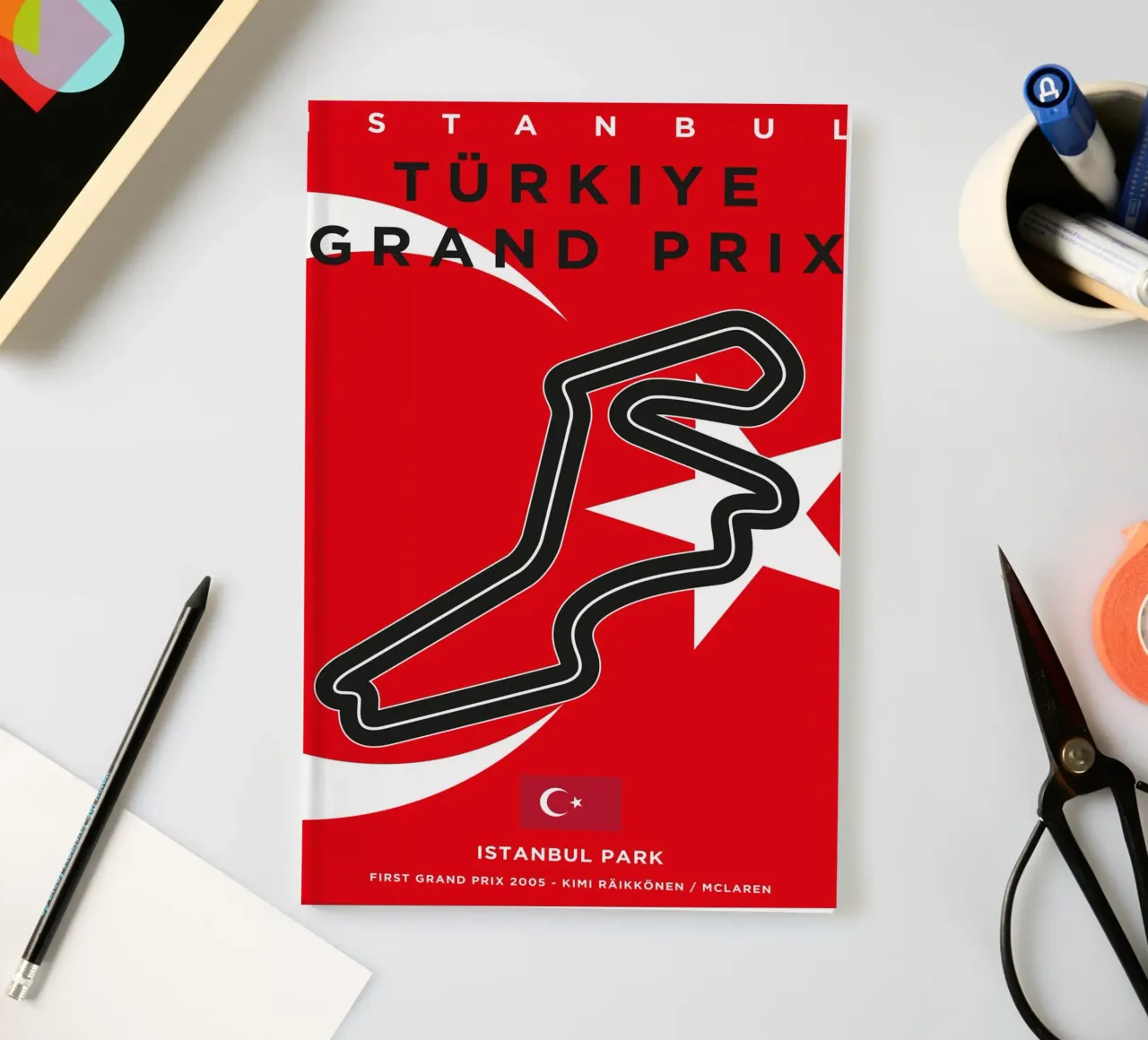 2005 F1 Istanbul Park Race Track notebook by Formula Art