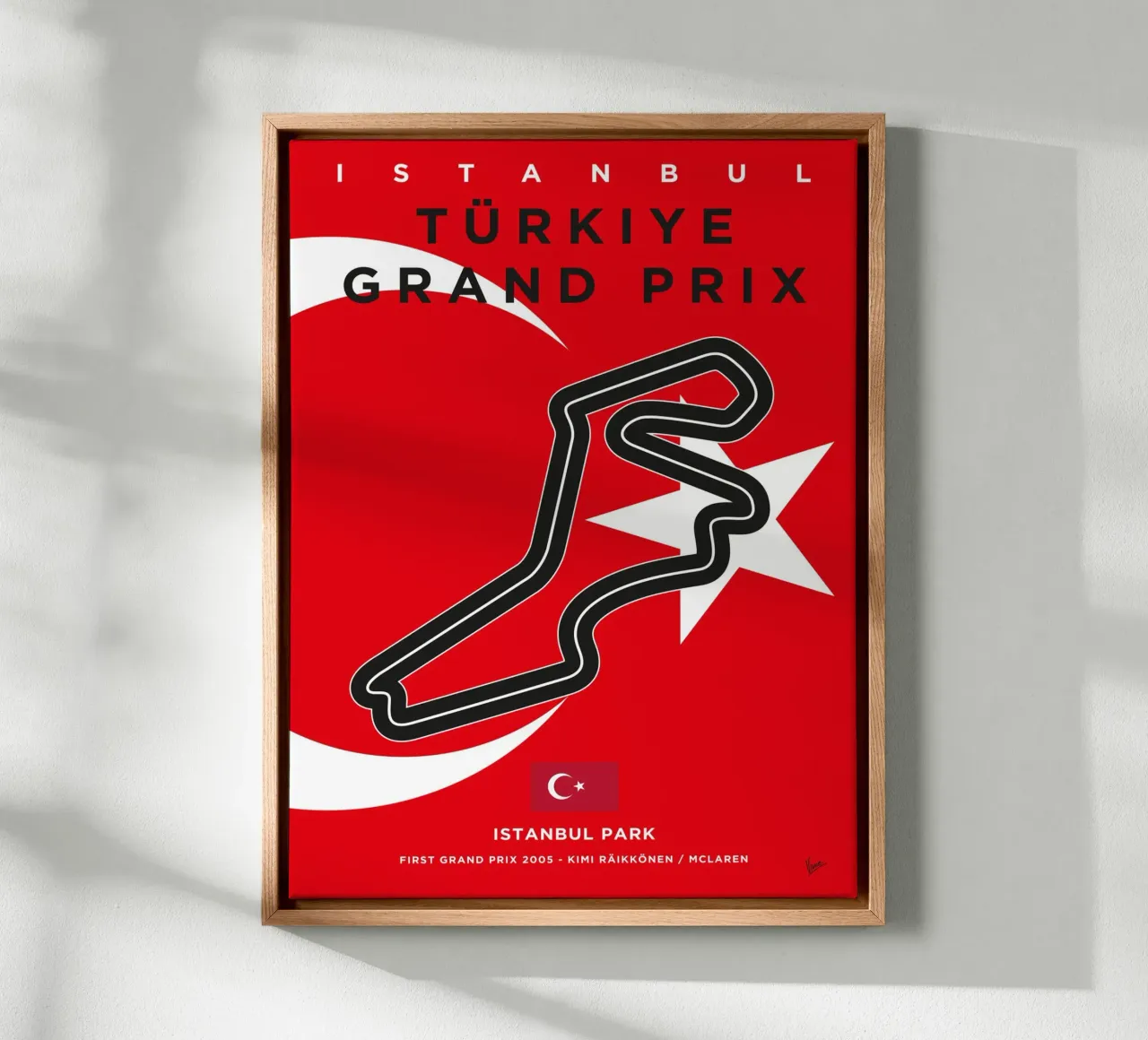2005 F1 Istanbul Park Race Track tela con Cornice a cassetta da Formula Art