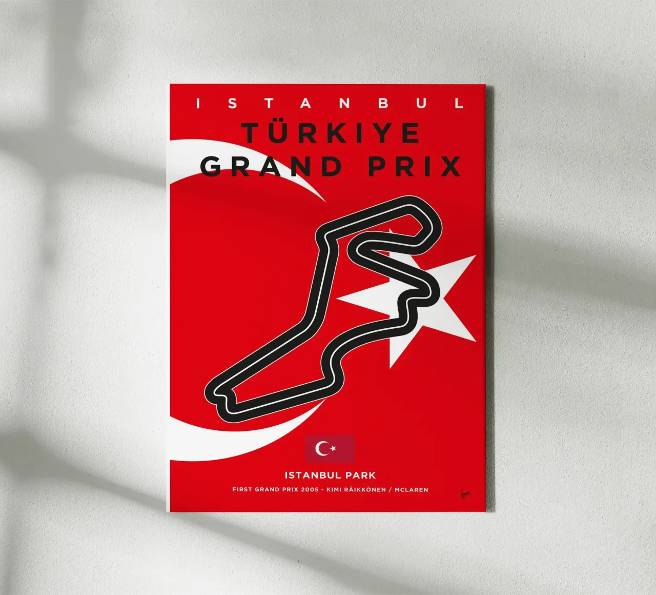 2005 F1 Istanbul Park Race Track tela con Cornice a cassetta da Formula Art