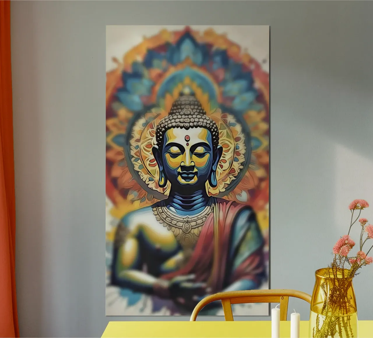 Meditation, Motiv 2 Poster mit Kunststoffrahmen von ZAMART