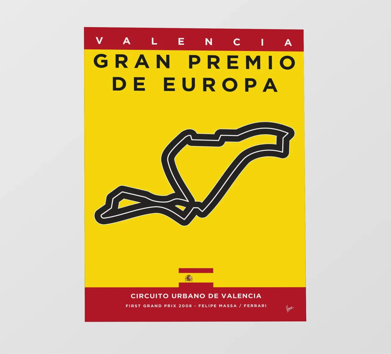 2008 F1 VALENICIA Race Track telo in pvc da Formula Art