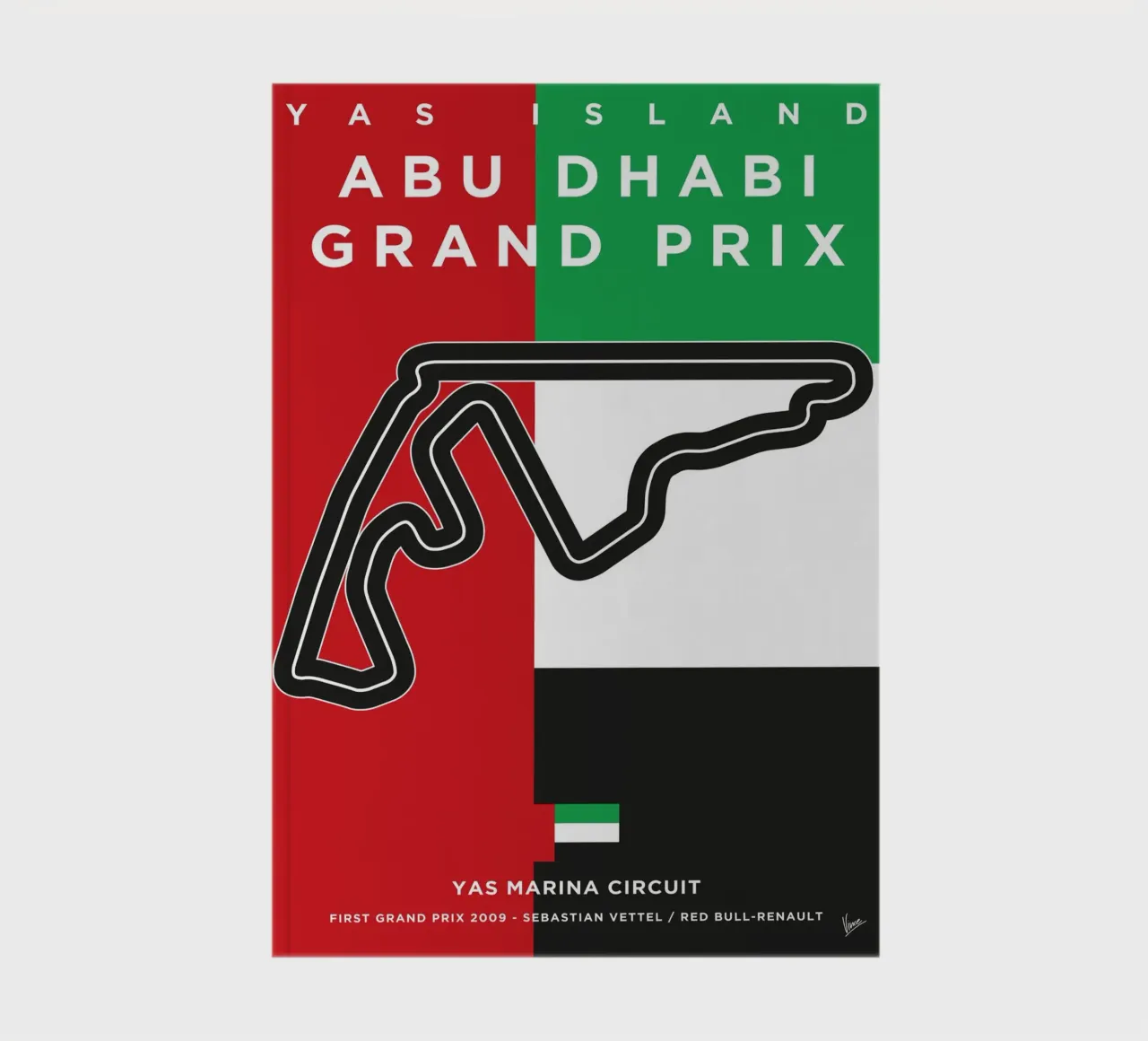 2009 F1 YAS MARINA Race Track notebook by Formula Art