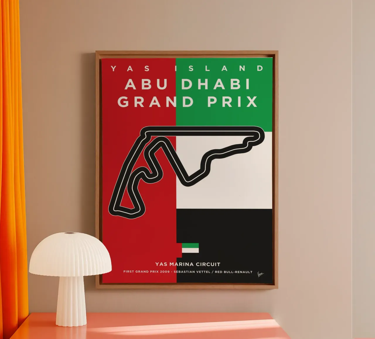 2009 F1 YAS MARINA Race Track tela da Formula Art