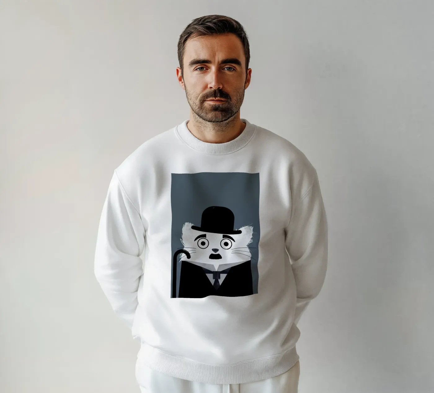 Cat - Chaplin felpa da Doozal