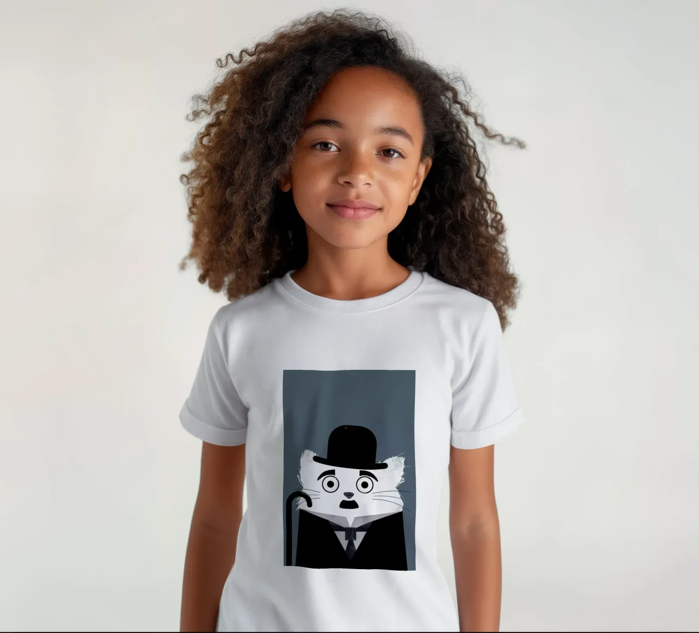 Cat - Chaplin t-shirt bambini da Doozal