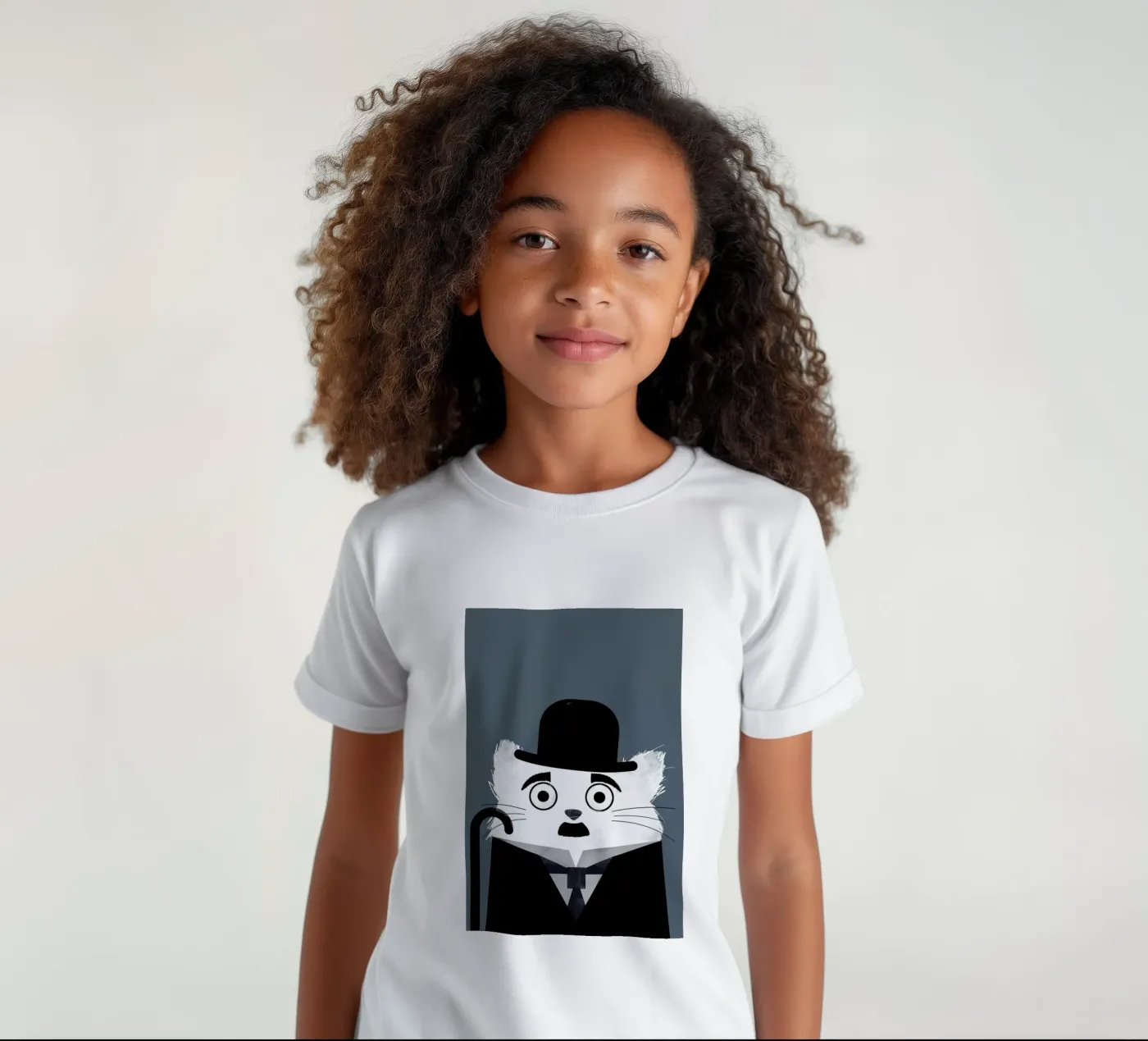 Cat - Chaplin t-shirt bambini da Doozal