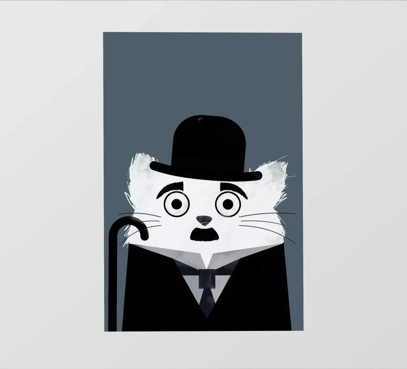 Cat - Chaplin backlit folie van Doozal