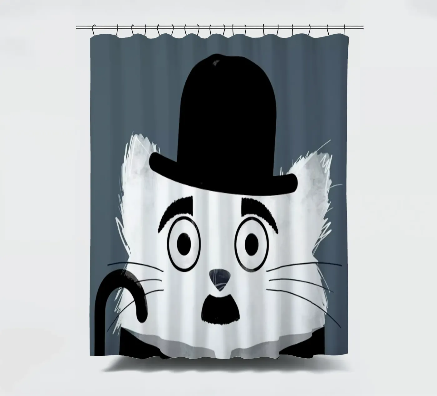 Cat - Chaplin Duschvorhang von Doozal