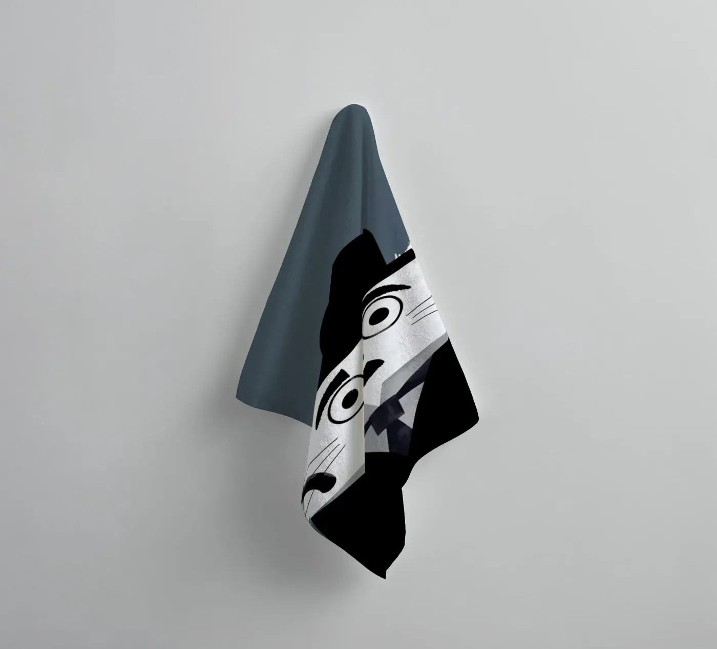 Cat - Chaplin towel by Doozal